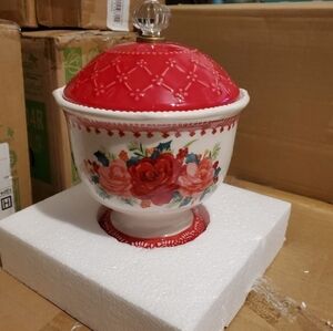 Pioneer Woman Cheerful Rose Candy Dish